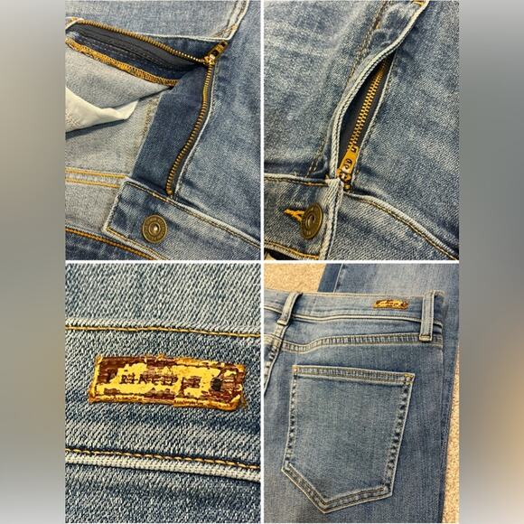 Principle Denim Innovators Crush Jeans Boot Leg Raw Hem Womens sz 29x32 - Picture 5 of 12